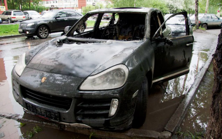 Bakıda “Porsche” yandı Bakıda “Porsche” yandı