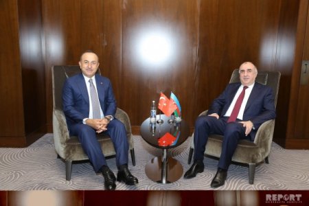 Elmar Məmmədyarov türkiyəli həmkarı ilə görüşdü