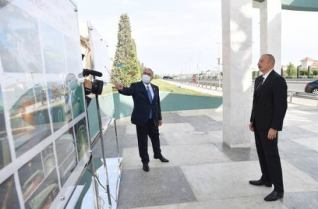 Prezident İlham Əliyev Bakıda yerüstü piyada keçidinin açılışında iştirak edib - YENİLƏNİB
