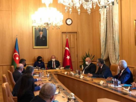 Sahibə Qafarova Türkiyə Böyük Millət Məclisinin sədri ilə görüşüb