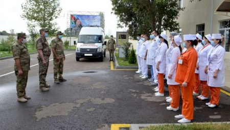 Gəncədə Hərbi Hospitalın yeni inşa edilmiş şöbəsinin açılışı oldu - Video