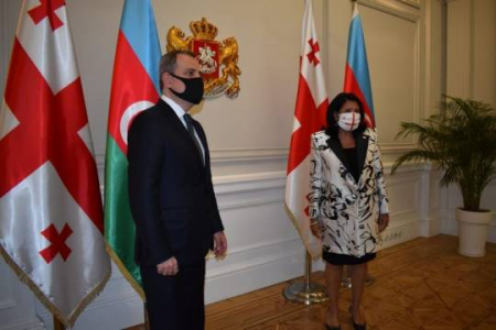 Gürcüstan Prezidenti Ceyhun Bayramovu qəbul edib - FOTO