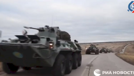 Rus əsgərləri Qarabağa belə daxil oldu – Video