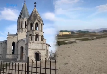 Arutyunyanın son dəfə dua etdiyi kilsə... -  Şuşanın yeni görüntüləri (VİDEO)