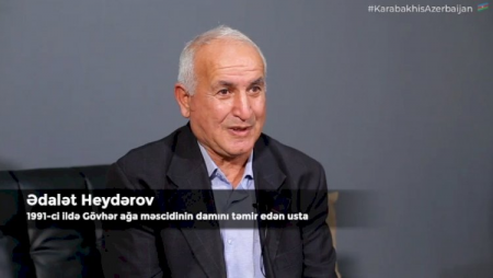 Gövhər ağa məscidinin damını təmir edən usta: “Onu öz əllərimizlə yenidən bərpa edəcəyik” - Video