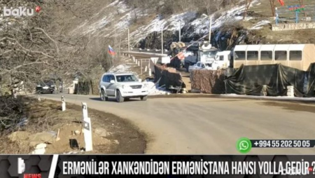 Ermənilər Xankəndidən Ermənistana hansı yolla gedir? - Video