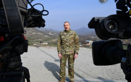 İlham Əliyev: “Mənfur düşmən bütün yaşayış məntəqələrimizi yerlə-yeksan edib”