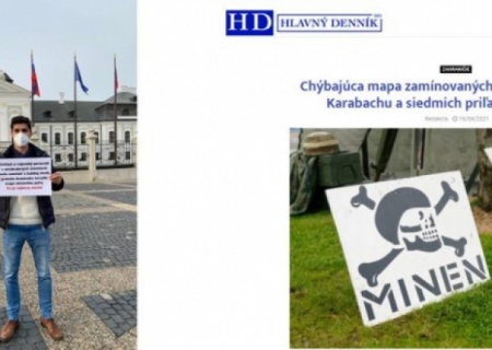 Slovakiyada Ermənistana qarşı etiraz aksiyası keçirilib