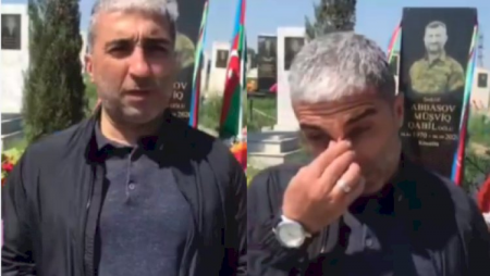 Rafael Müşviq Abbasovun qəbri üstdə - Video