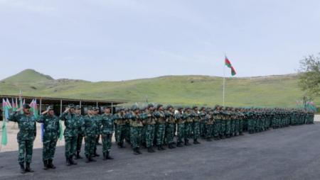 Ermənistanla sərhəddə yeni hərbi hissə fəaliyyətə başladı - FOTO