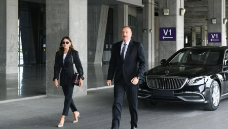 Prezident və xanımı təməlqoyma mərasimində iştirak etdilər