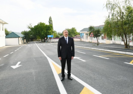 Bum çayı üzərində yeni körpü və avtomobil yolu istifadəyə verildi