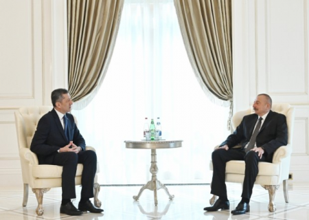 İlham Əliyev türkiyəli naziri qəbul etdi