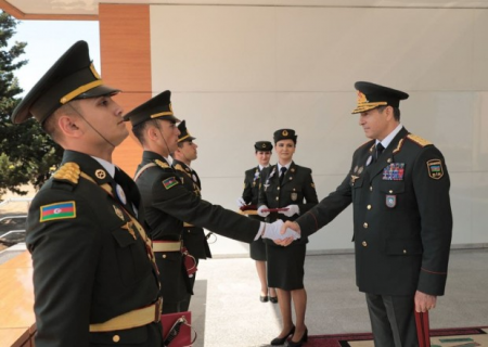 Daxili Qoşunlarının Ali Hərbi Məktəbində buraxılış mərasimi keçirildi - FOTOLAR