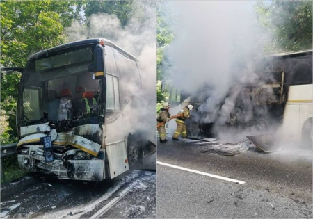 Rusiyada uşaqlarla dolu avtobuslar toqquşdu: 15 nəfər yaralandı - FOTO/VİDEO