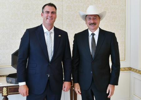 İlham Əliyev ABŞ-ın Oklahoma ştatının qubernatorunu qəbul edib - FOTO