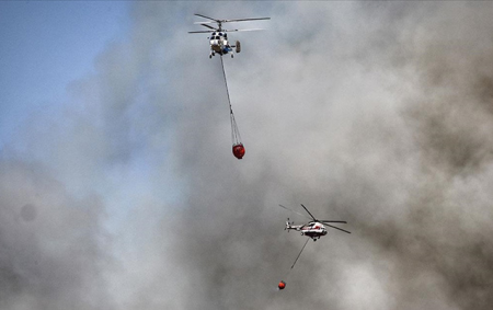 FHN yanğına görə helikopter qaldırdı