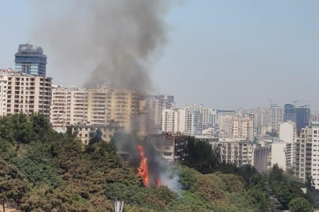 Bakının mərkəzində YANĞIN