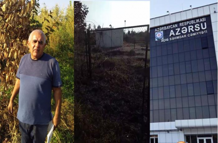 ““Azərsu” ASC 13 ildir torpağımı zəbt edib, icra orqanı məhkəmənin qərarını icra etmir” – VİDEO + FOTOLAR