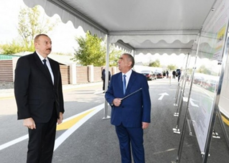 Prezident Basqal-Sulut avtomobil yolunun açılışında