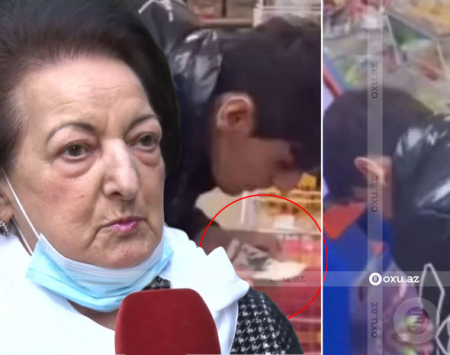 Pula tüpürən gənc Elmira Süleymanovanın qohumudur: “Tərbiyəli uşaqdır” - VİDEO