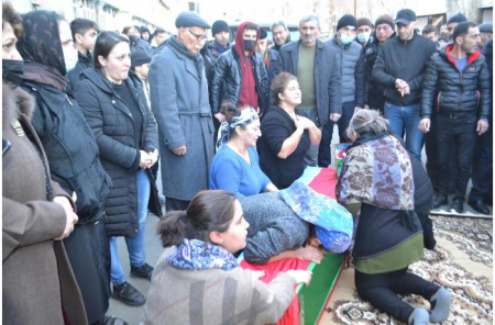 Qubadlıda qətlə yetirilən gizir dəfn olundu - FOTOLAR