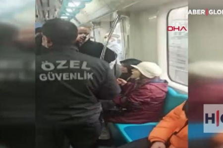 Maska taxmaqdan imtina edən qadınları qatardan zorla düşürdülər - VİDEO