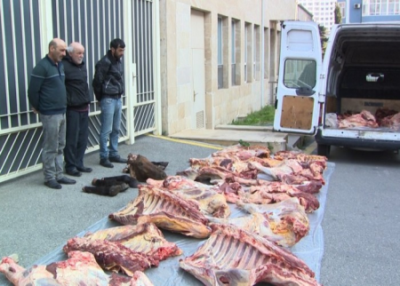 Yararsız 4 ton at və mal əti satanlar həbs edildi - VİDEO