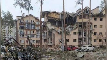 Azərbaycanlı professorun Kiyevdə oğluna aldığı ev bombalandı