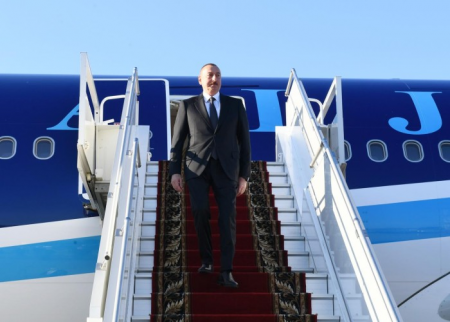İlham Əliyev Türkiyəyə getdi