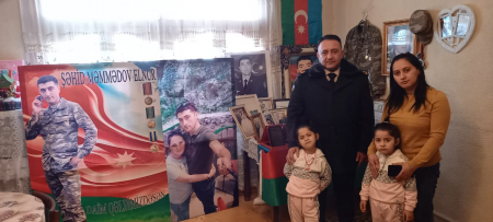 SHXÇDX-nin Daşkəsən rayon bölməsi Novruz bayramı ərəfəsində şəhid ailələrinə bayram sovqatı paylayıb
