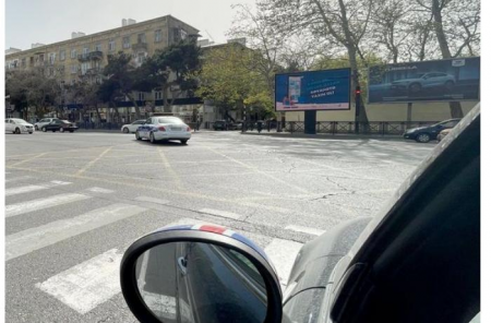 Bakıda yol polisinin qayda pozması ilə bağlı araşdırma başladıldı - FOTO