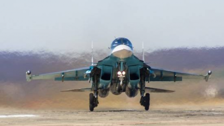 Rusiyanın daha bir Su-34 təyyarəsi VURULDU