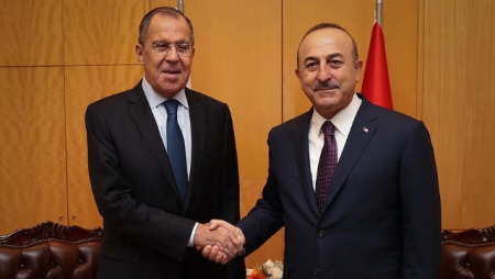 Lavrov və Çavuşoğlu arasında görüş başladı