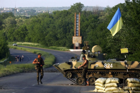 Slavyansk şəhəri uğrunda şiddətli döyüşlər gedir