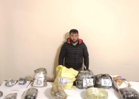 İrandan Azərbaycana 42 kiloqram narkotik keçirmək istədi
