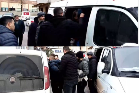 Mikroavtobus qaçırmaq istəyən oğru içəridə ilişib qaldı: Polis xilas etdi