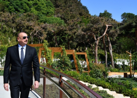 İlham Əliyev Mərkəzi Parkın ikinci hissəsinin açılışında