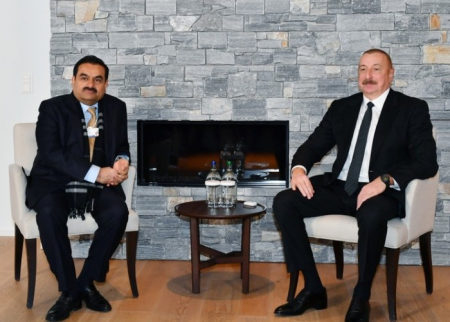 Prezident Davosda "Adani Group" şirkətinin təsisçisi və sədri ilə görüşdü - YENİLƏNİB