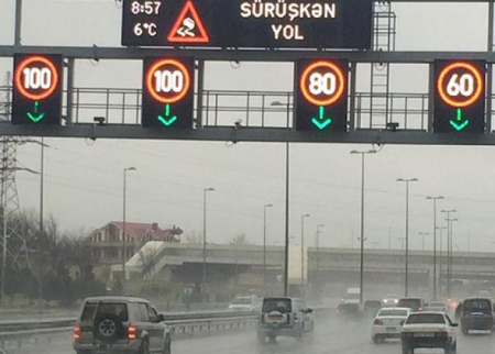 Bu yollarda sürət həddi endirildi