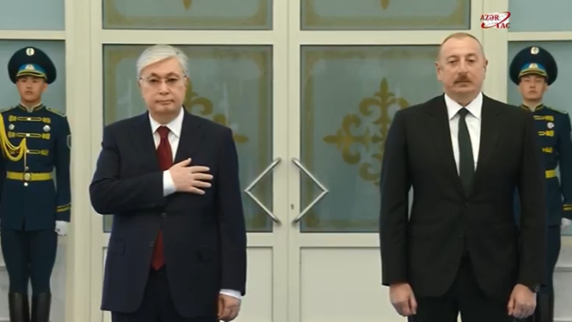 İlham Əliyevin Astanada rəsmi qarşılanma mərasimi
