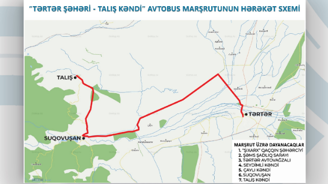 Talış kəndi istiqamətində avtobus marşrutu fəaliyyətə başladı