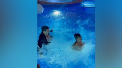 Simonyan içkili halda hovuza tullandı