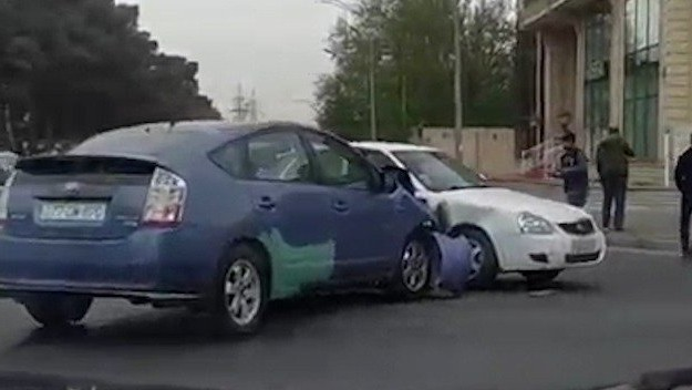 Bakıda “Prius”lar bir-birinə çırpıldı