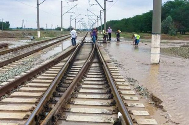 Bakı-Ağstafa dəmir yolu xəttində sel təhlükəsi yaranıb