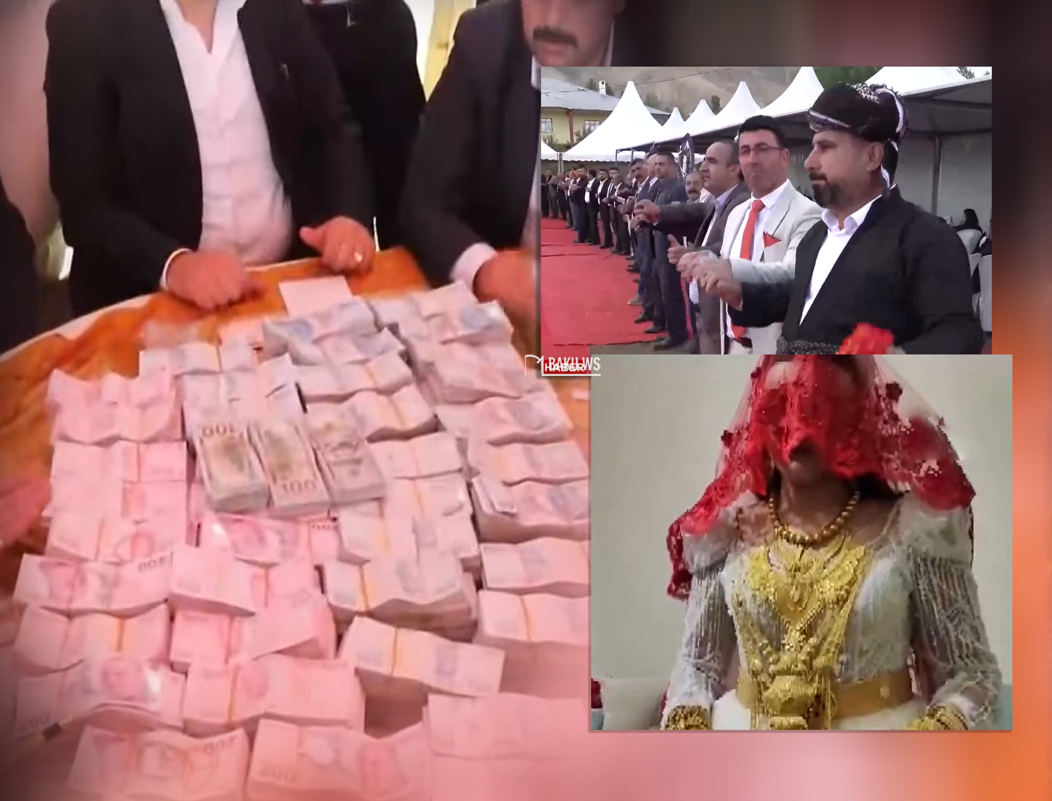 Bu toyda milyonları çamadana yığdılar, gəlinə 4 kiloqram qızıl taxdılar