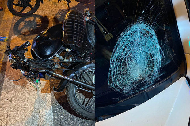 Bakıda motosiklet avtomobilə çırpılıb, xəsarət alan var