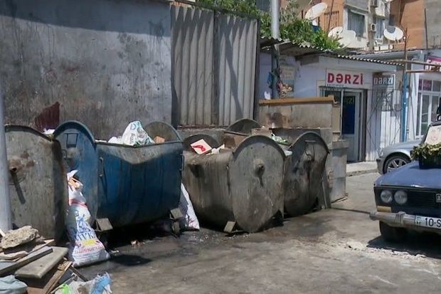 Bakı və ətraf qəsəbələrdə tullantı qabları çatışmazlığı