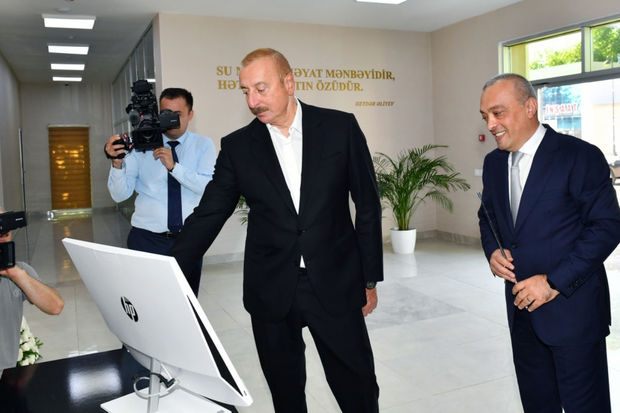 Qazax şəhərinin su təchizatı və kanalizasiya sistemləri istismara verilib