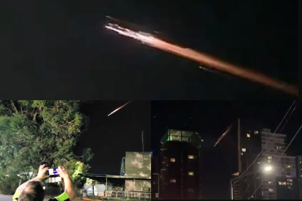 Rusiyanın 105 ton ağırlığında olan raketi Avstraliya səmasında partladı